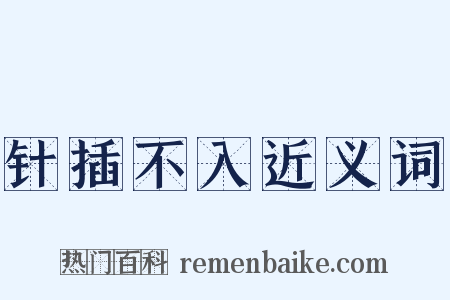 针插不入近义词是什么意思的图片